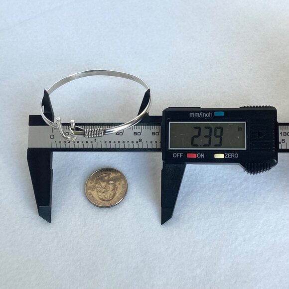 VTG Sterling Silver 925 St. Croix Twisted Rope U Hook Oval Bangle Bracelet 7.25" - Picture 14 of 16